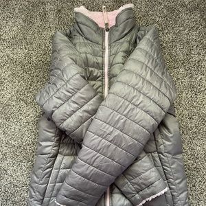 girls NORTH FACE reversible jacket